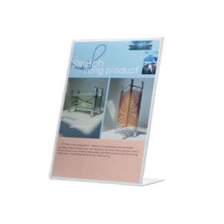 Q-Connect KF04177 - Expositor de sobremesa, forma de L, metacrilato, 21,3 x 30 cm