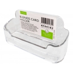 Q-Connect KF04182 - Portatarjetas de visita, metacrilato, transparente