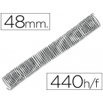 Q-Connect KF04477 - Espiral metálico, paso 5:1, diámetro de 48 mm, para 440 hojas, caja de 25