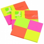Q-Connect KF10510 - Bloc de notas adhesivas, 38 x 51 mm, colores fluorescentes, pack de 4 colores, 50 hojas por color