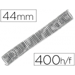 Q-Connect KF11139 - Espiral metálico, paso 5:1, diámetro de 44 mm, para 400 hojas, caja de 25