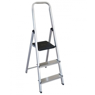 Q-Connect KF11141 - Escalera de aluminio, 3 peldaños