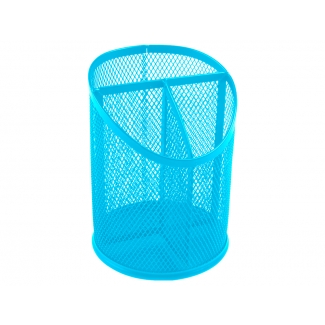 Q-Connect KF11220 - Cubilete portalápices redondo, metálico, color turquesa