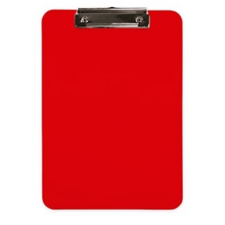 Q-Connect KF11244 - Portanotas de plástico, formato A4, color rojo 