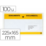 Q-Connect KF11297 - Sobre autoadhesivo portadocumentos, 225 mm x 165 mm, paquete de 100