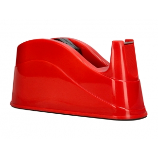 Q-Connect KF11390 - Portarrollo sobremesa, para cintas de hasta 66 mt, color rojo