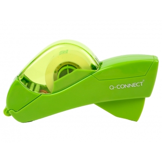 Q-Connect KF14520 - Portarrollo automático de sobremesa, para cintas de 12 y19 mm, verde