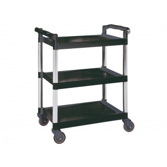 Q-Connect KF16749 - Carro de servicio multifuncional, 3 estantes de polipropileno