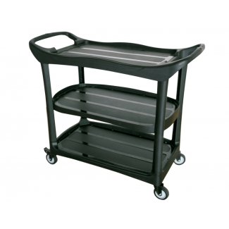 Q-Connect KF16750 - Carro de servicio multifuncional, 3 estantes de plástico