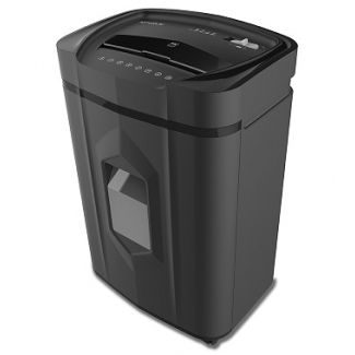 Q-Connect KF17109 - Destructora de papel, corte en partículas, destruye hasta 14 hojas, papelera de 18,9 litros