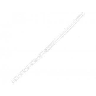 Q-Connect KF17125 - Espiral metálico, paso 5:1, diámetro de 10 mm, para 60 hojas, caja de 200, color blanco