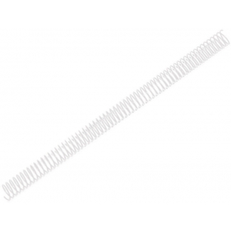 Q-Connect KF17130 - Espiral metálico, paso 5:1, diámetro de 20 mm, para 160 hojas, caja de 100, color blanco