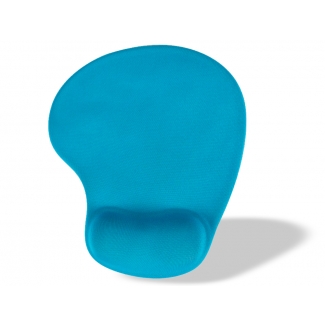 Q-Connect KF17226 - Alfombrilla para ratón, con reposamuñecas de gel, color celeste