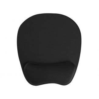 Q-Connect KF17230 - Alfombrilla para ratón, con reposamuñecas de gel, color negro