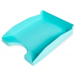 Q-Connect KF17249 - Bandeja de sobremesa de plástico, color turquesa opaco