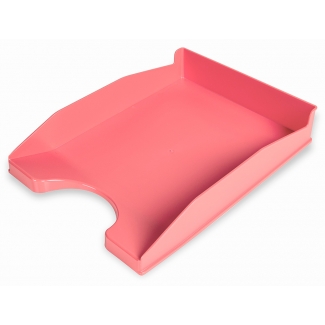 Q-Connect KF17251 - Bandeja de sobremesa de plástico, color coral opaco