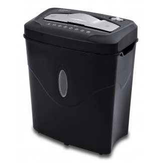 Q-Connect KF17974 - Destructora de papel, corte en tiras, destruye hasta 10 hojas, papelera de 16,5 litros