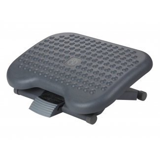 Q-Connect KF17982 - Reposapiés ajustable, color negro