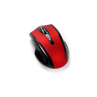 Q-Connect KF18068 - Ratón óptico inalámbrico, color rojo