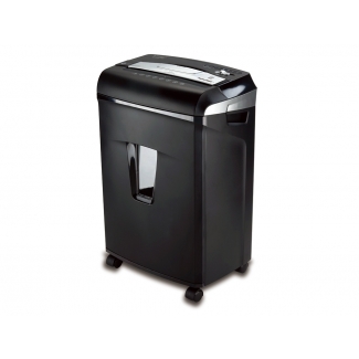 Q-Connect KF18092 - Destructora de papel, corte en partículas, destruye hasta 12 hojas, papelera de 14 litros