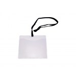 Q-Connect KF18613 - Identificador con cordón negro plano, 156 mm x 127 mm