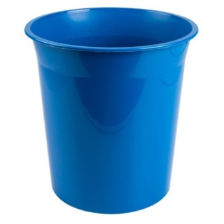 Q-Connect KF19032 - Papelera de plástico, 13 litros, color azul opaco