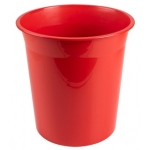Q-Connect KF19035 - Papelera de plástico, 13 litros, color rojo opaco
