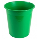 Q-Connect KF19036 - Papelera de plástico, 13 litros, color verde opaco