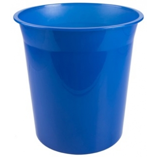 Q-Connect KF19037 - Papelera de plástico, 13 litros, color azul translúcido