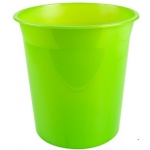 Q-Connect KF19039 - Papelera de plástico, 13 litros, color verde translúcido