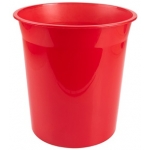 Q-Connect KF19041 - Papelera de plástico, 13 litros, color rojo translúcido