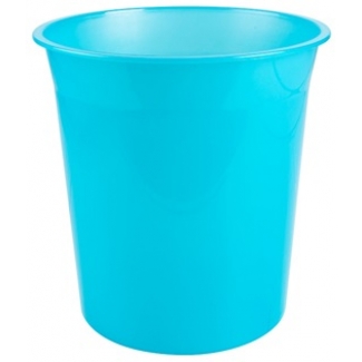 Q-Connect KF19042 - Papelera de plástico, 13 litros, color turquesa translúcido