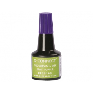 Q-Connect KF25109 - Tinta para tampón, frasco de 28 ml, color violeta
