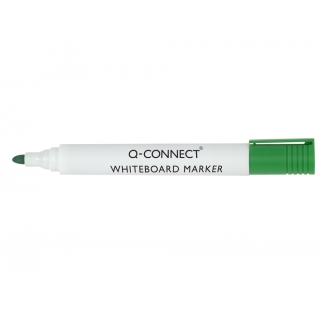 Q-Connect KF26009 - Rotulador para pizarra blanca, punta redonda de 3 mm, color verde