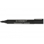 Q-Connect KF26042 - Rotulador permanente, punta biselada, color negro