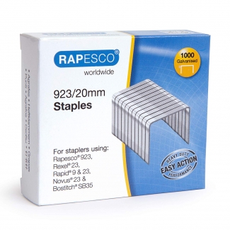 Rapesco 1241 - Grapas galvanizadas 923/20, caja de 1.000