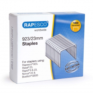 Rapesco 1242 - Grapas galvanizadas 923/23, caja de 1.000