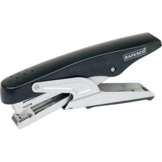Rapesco Beluga - Grapadora de tenaza, 20 hojas de capacidad, usa grapas 24/6 - 26/6, color negro
