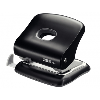 Rapid FC30 23639401 - Taladrador metálico, perfora hasta 30 hojas, color negro