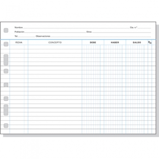Multifin 4175602 - Recambio de cuentas corrientes 3006, tamaño folio apaisado, 50 hojas
