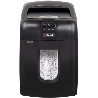 Rexel Auto+ 130X - Destructora de papel, corte en partículas, destruye hasta 6 hojas, con autoalimentación, papelera de 26 litros