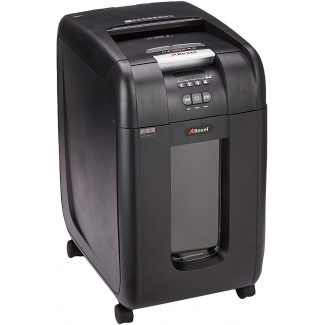 Rexel Auto+ 300X - Destructora de papel, corte en partículas, destruye hasta 8 hojas, con autoalimentación, papelera de 40 litros