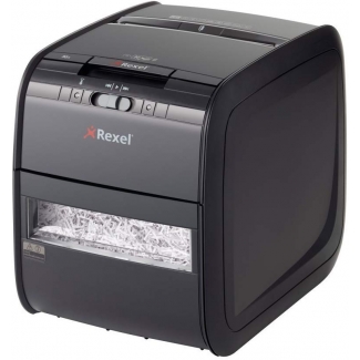 Rexel Auto+ 90X - Destructora de papel, corte en partículas, destruye hasta 6 hojas, con autoalimentación, papelera de 20 litros