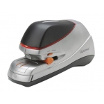 Rexel Optima 45 - Grapadora eléctrica, 45 hojas de capacidad, usa grapas optima hd70 - optima 56, color gris y negro con detalles en naranja