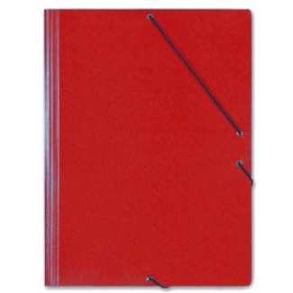 Saro 314 - Carpeta de cartón con gomas, con tres solapas, tamaño folio, color rojo