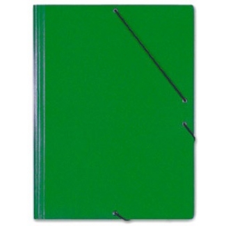 Saro 314 - Carpeta de cartón con gomas, con tres solapas, tamaño folio, color verde