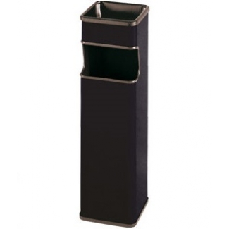 Sie 403-N - Cenicero papelera metálico, color negro