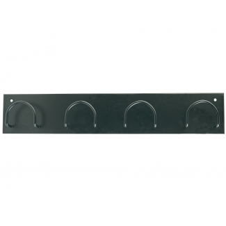 Síe 611-N - Perchero metálico de pared, 4 colgadores, color negro