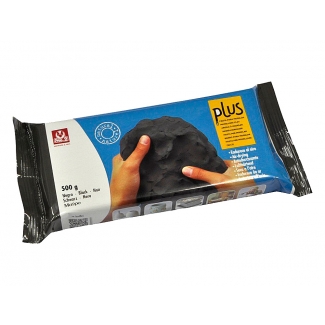 Sio-2 Plus 2132001000 - Arcilla para modelar, paquete de 500 g, color negro