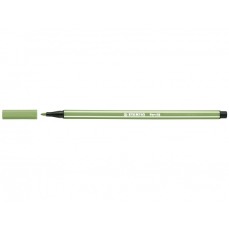 Stabilo Pen 68/43 - Rotulador acuarelable, punta redonda de 1 mm, color verde hoja